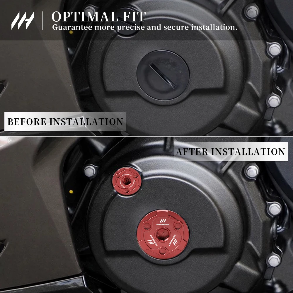 CNC T6 Aluminum Motorcycle Engine Bolt Cap Set For Z400 2019 2024 Ninja 400 2018 2024 2 Pack Z400 Ninja400 Accessories Black