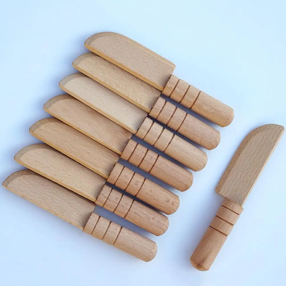 Couteau en bois simulé, jouets pour tout-petits, fournitures de maison, coupe-outil pour enfant, 5 pièces
