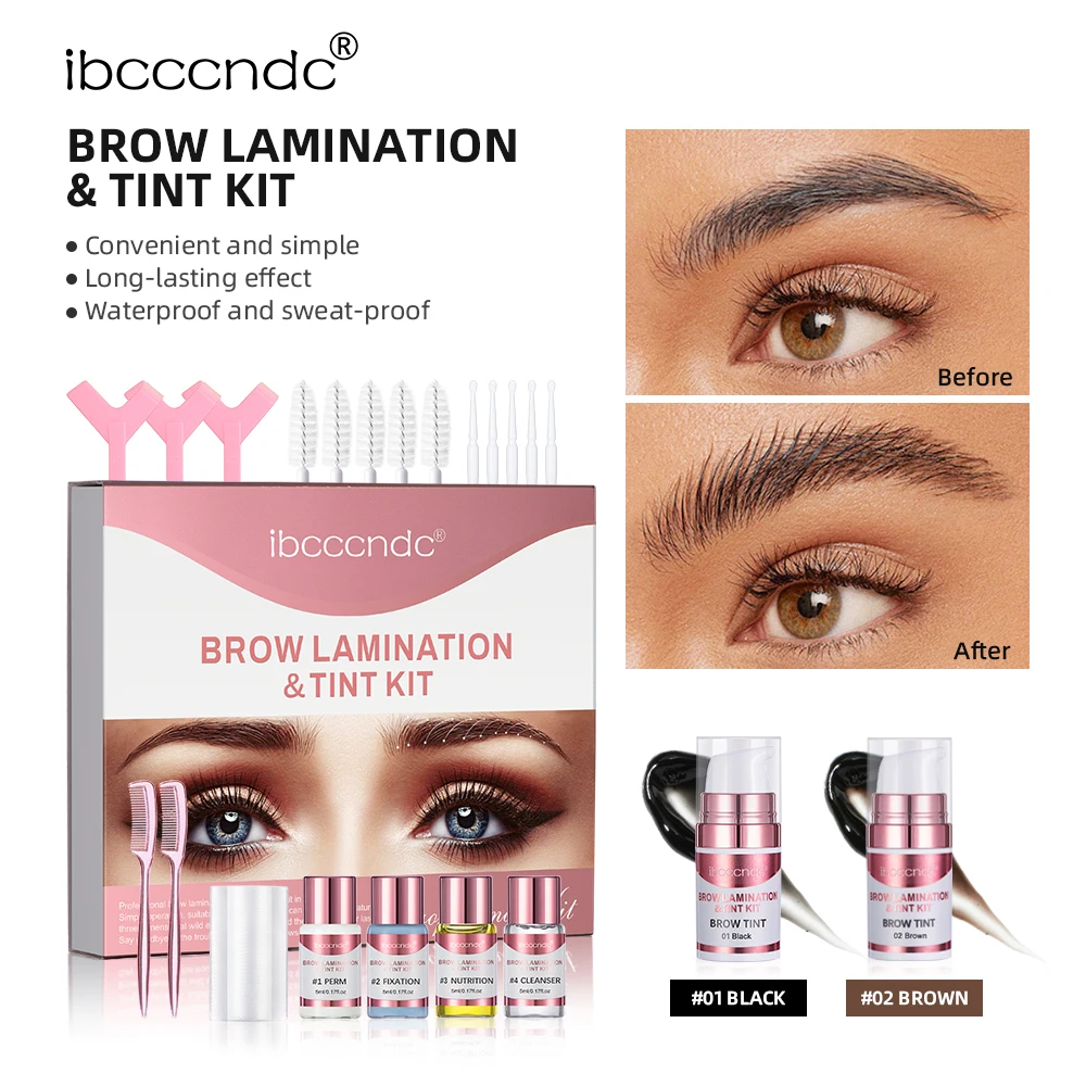 Kit de stratification et de teinte des sourcils et lifting des cils, stratification professionnelle des sourcils, Lifting des cils, permanente, rehausseur d'yeux, outils de maquillage
