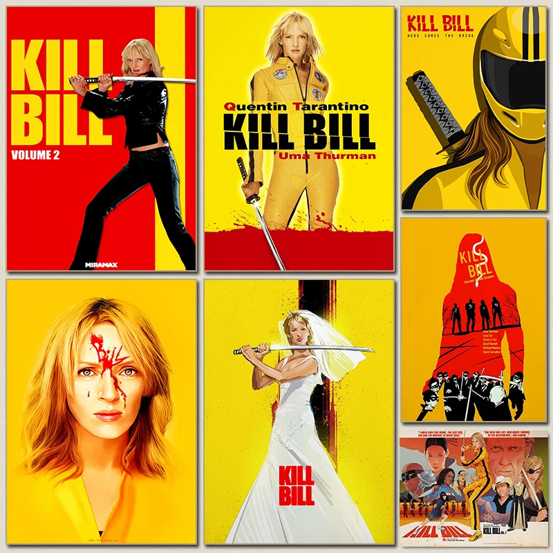 Classic Popular Movie Kill Bill Role Poster Canvas Paintings Modern Wall Art Pictures Study Studio Living Room Home Decor Gifts