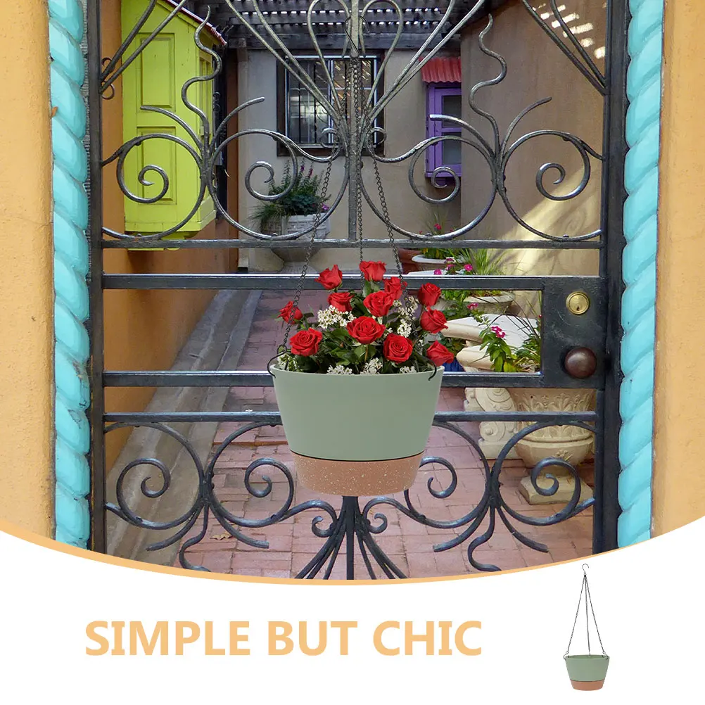 

Hanging Flower Pot Plastic Pp Material Indoor Outdoor Garden Decor Hanging Plant Basket For Succulents Ferns Home Yard