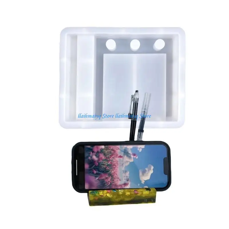 573B DIY Silicone Mold For Pen Holder Versatile Silicone Pen Holder Crafting Molds for Students and Professionals