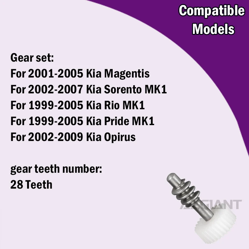 

AZGIANT For Kia Magentis/Opirus/Sorento/Pride/Rio Car 28T gear of automatic folding of reversing mirror motor module replacement