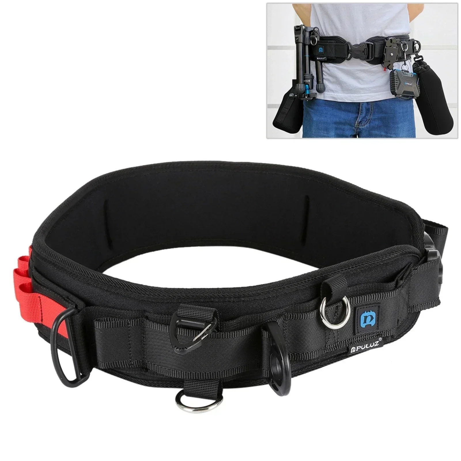 Camera Waist Belt Multi-functional Bundle Waistband Strap with Hook Photography Backpack for SLR/DSLR