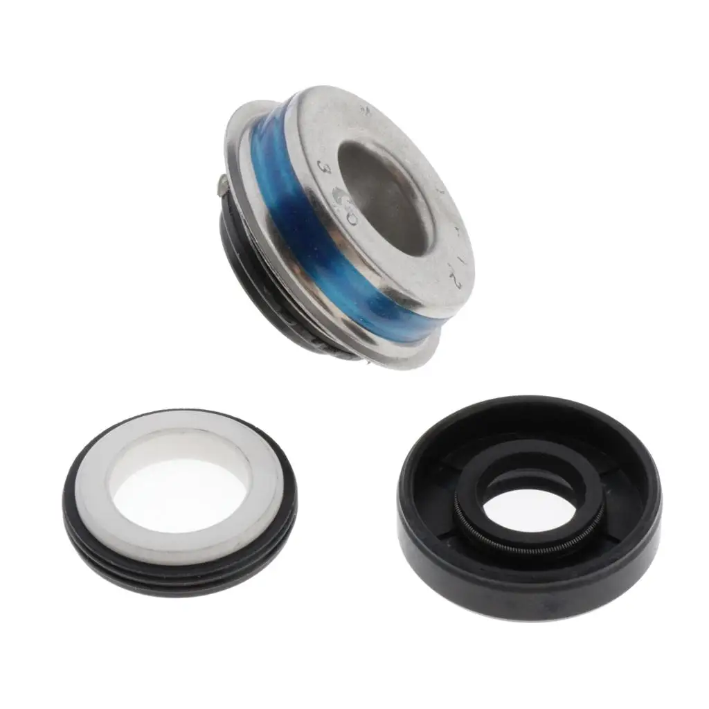 Water Pump Seal Motorcycle Mechanical Oil Seal 34mm Black Rubber Durable Round for Honda CB400 CBR400