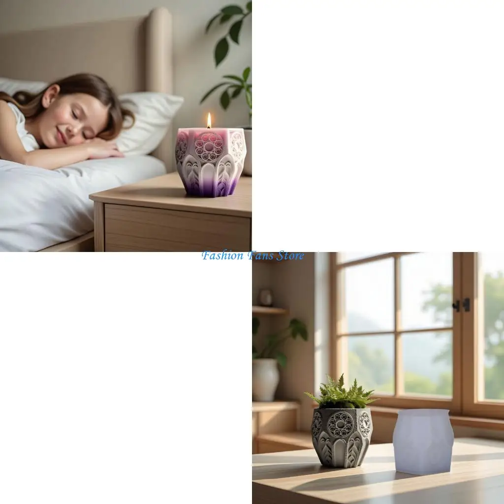 

Detailed Silicone Flowerpot Mold For Resin Art Creations And Display