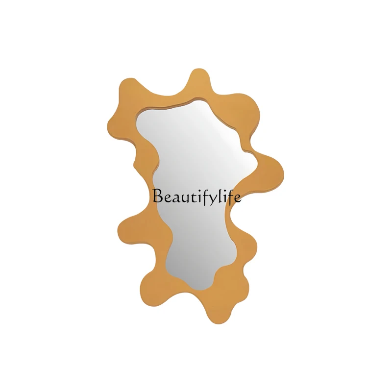 

Nordic Bathroom Mirror Wall-Mounted Toilet Makeup Mirror Irregular Shape