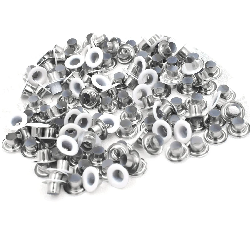 (Tools + 1000 Sets Eyelets) 5 MM Materials Color Spray  Rivets Buttonholes White Paint Shoelaces Buckle Mold