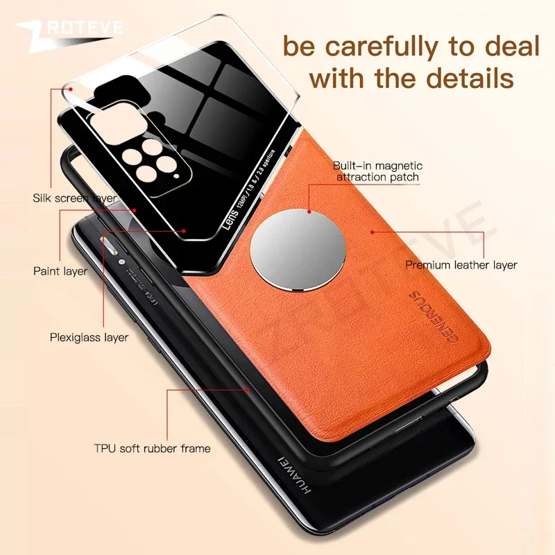 For Redmi Note11 Pro Zroteve Leather Texture Soft Frame PC Cover For Xiaomi Redmi Note 11 11S 12S 12 Pro Xiomi Note12 Plus Case