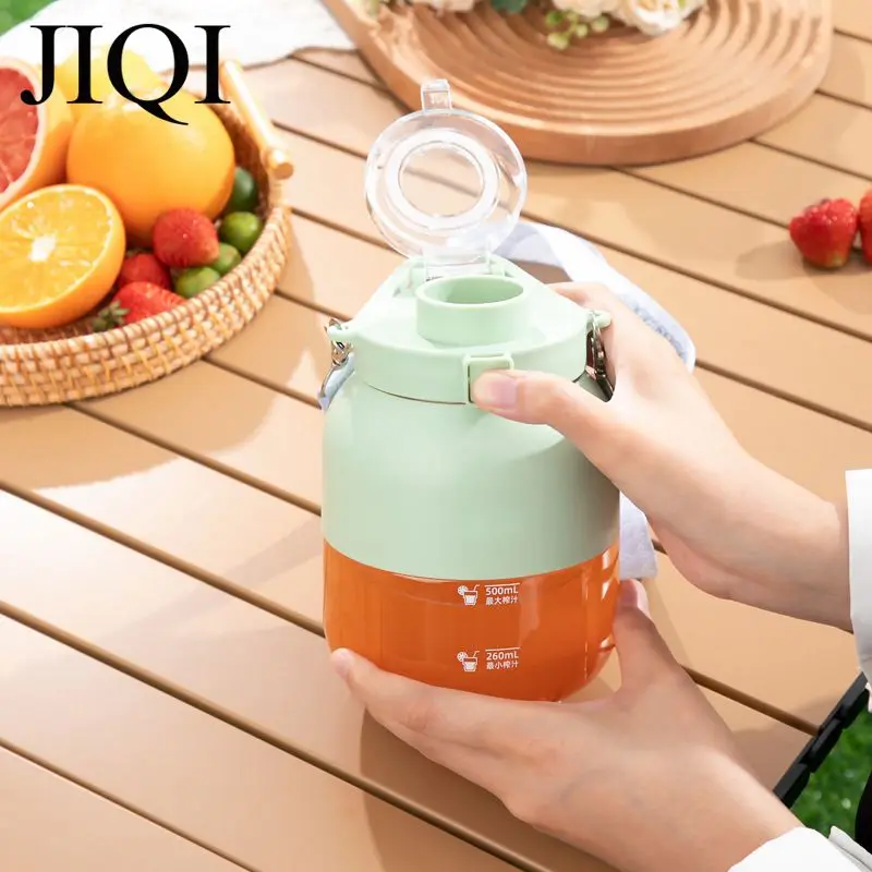 0.8L Sports Juice cup Portable Citrus Juice Extractor Cordless Motorized Ice Crusher Built-in battery Recharge Blender Smoothie