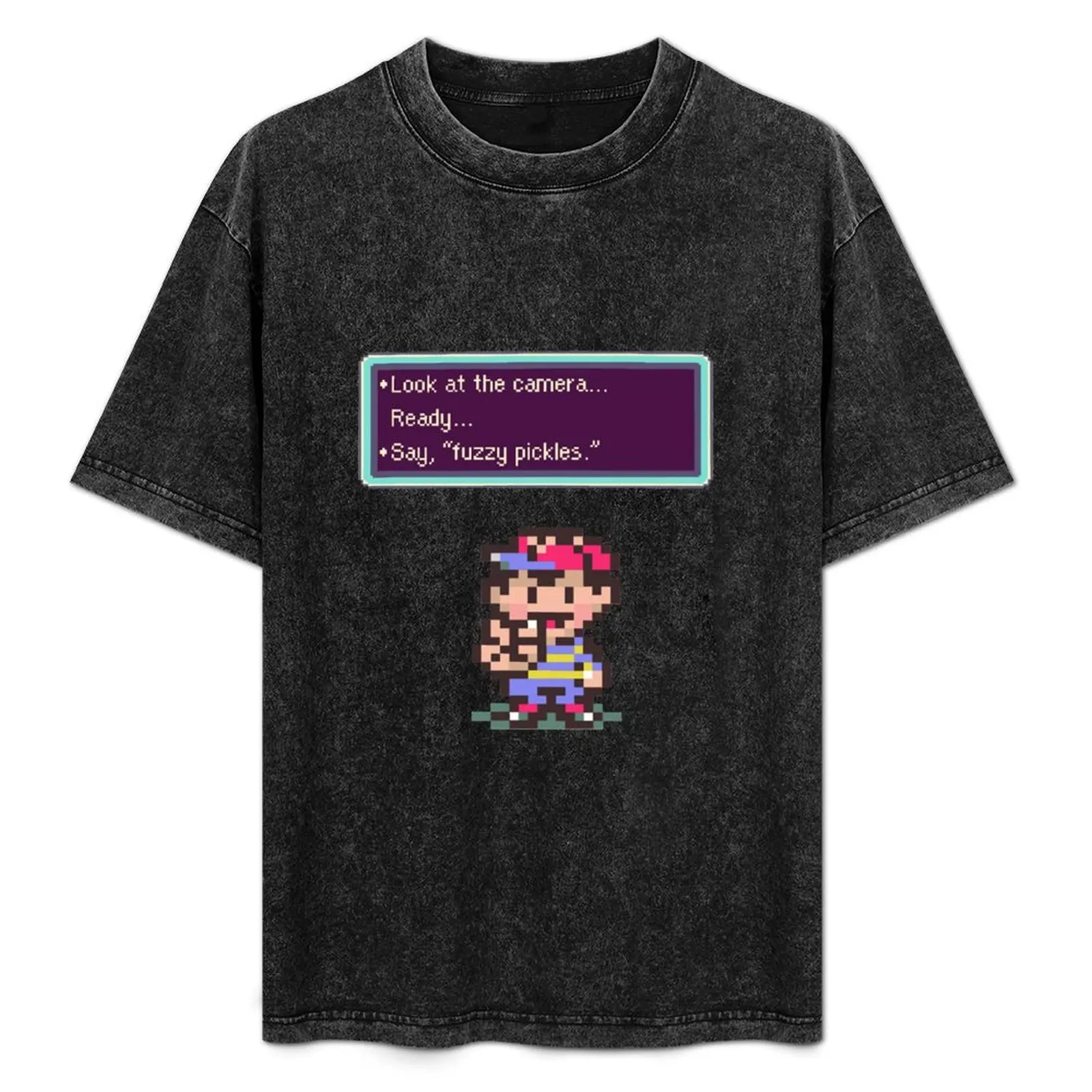 

Футболка Earthbound Fuzzy Pickles, повседневная футболка из мягкого хлопка с короткими рукавами