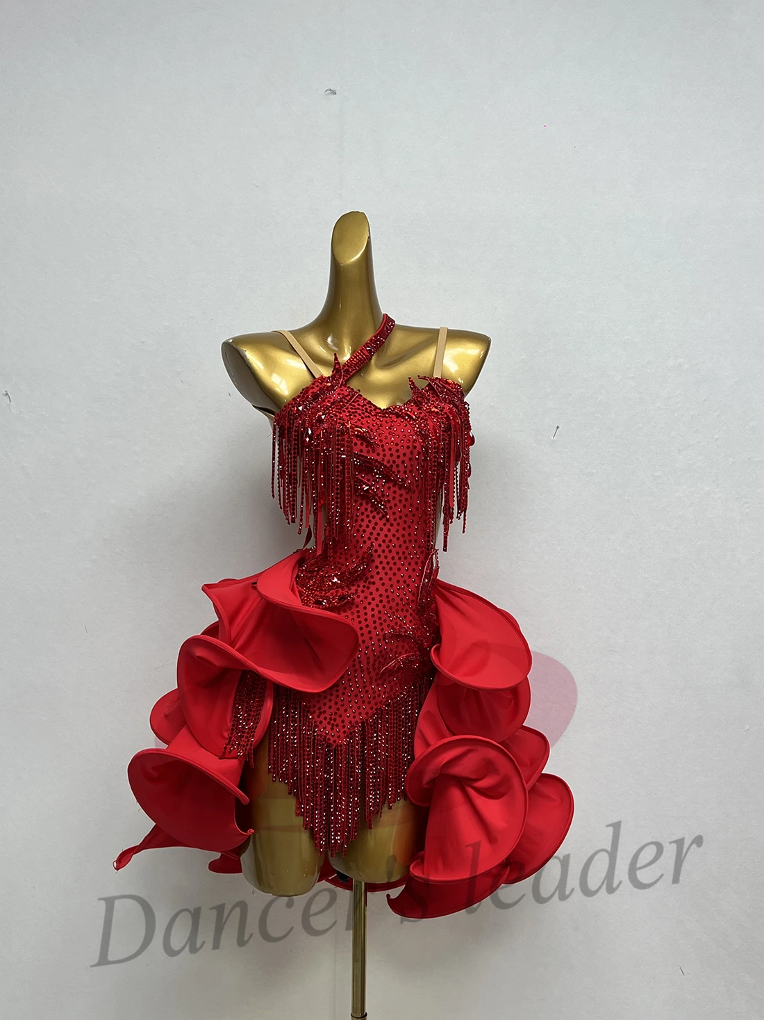 

Костюм для латинских танцев со стразами для женщин, взрослых, детей, высококачественная юбка с кисточками на заказ, платье для самбы