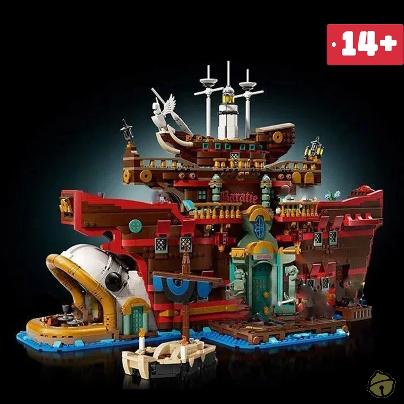 

2025 IN Stock MOC 75640 Street View Floating Restaurant Building Blocks Creative DIY Model for Children's Birthday Gifts