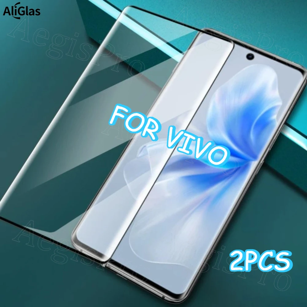 

2PCS 3D Curved Tempered Glass Screen Protector for VIVO X200 X100 Pro Clear Protective Glass Full Cover Film For Vivo X200 X100