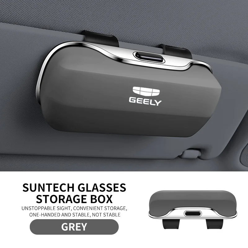 

Geely Geometry C GX3 Pro GC6 Atlas Coolray Emgrand Cross Accessories Car Visor Sunglasses Glasses Case Glasses Holder Clip Box