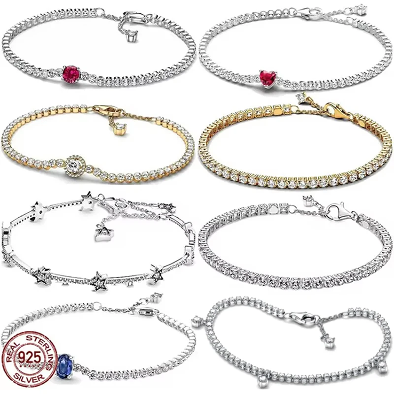 

Classic 925 sterling silver charm zircon tennis bracelet for women exquisite bracelet fashionable party surprise jewelry