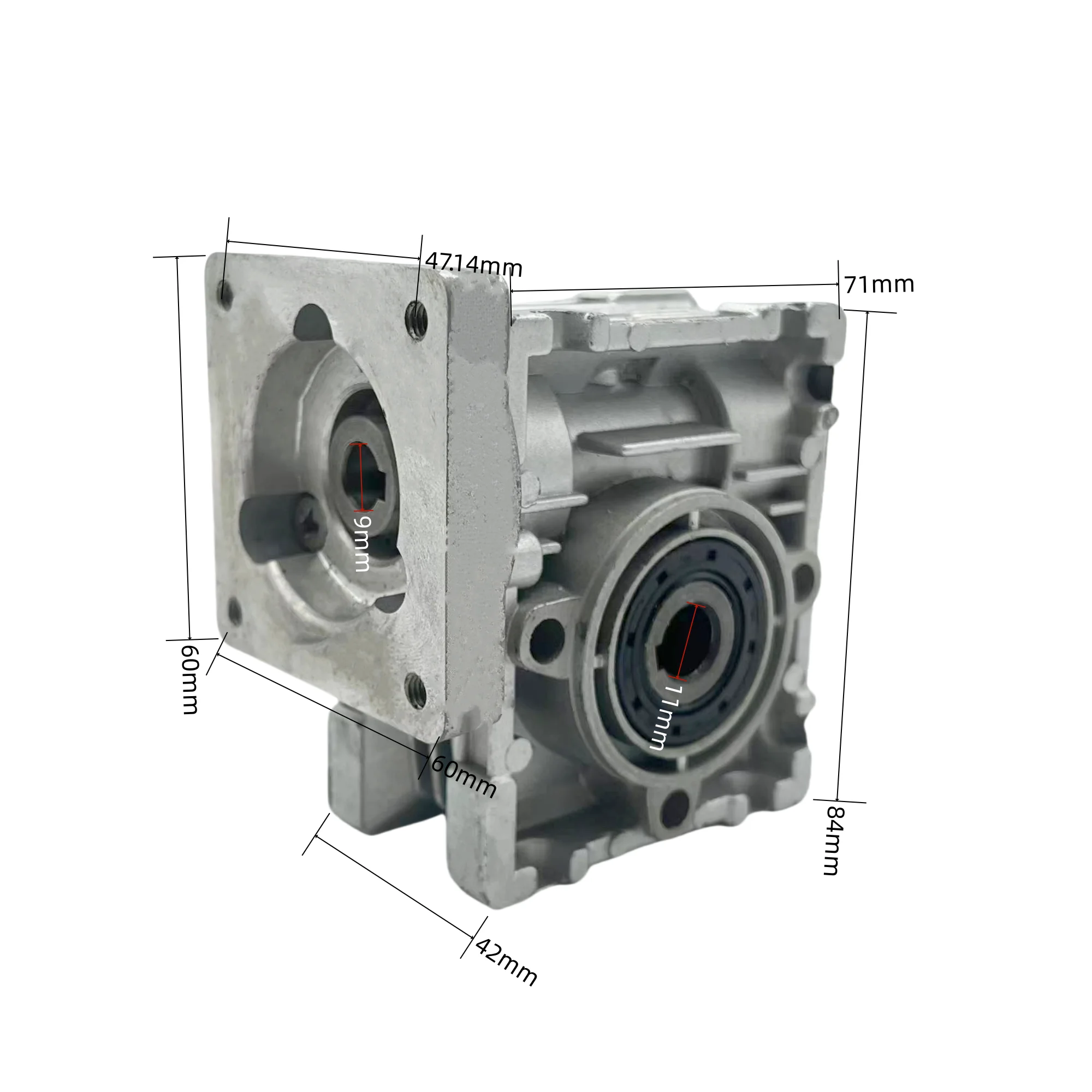 NMRV040 Schneckenreduzierer mit quadratischem Flansch, 86 x 86 Eingang, 14 mm Ausgang, 18 mm Verhältnis, 5 7,5 15 20 25 30 40 50 60 für Nema34 Schrittmotor 13 NMRV040 Schneckenreduzierer mit quadratischem Flansch, 86 x 86 Eingang, 14 mm Ausgang, 18 mm Verhältnis, 5 7,5 15 20 25 30 40 50 60 für Nema34 Schrittmotor 13