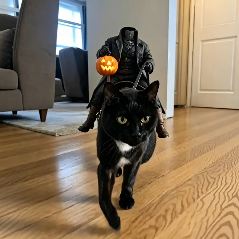 Cat Headless Knight Costume Creative Pet Cosplay Outfit Fancy Dress Photo Prop for Kitten Party Shooting