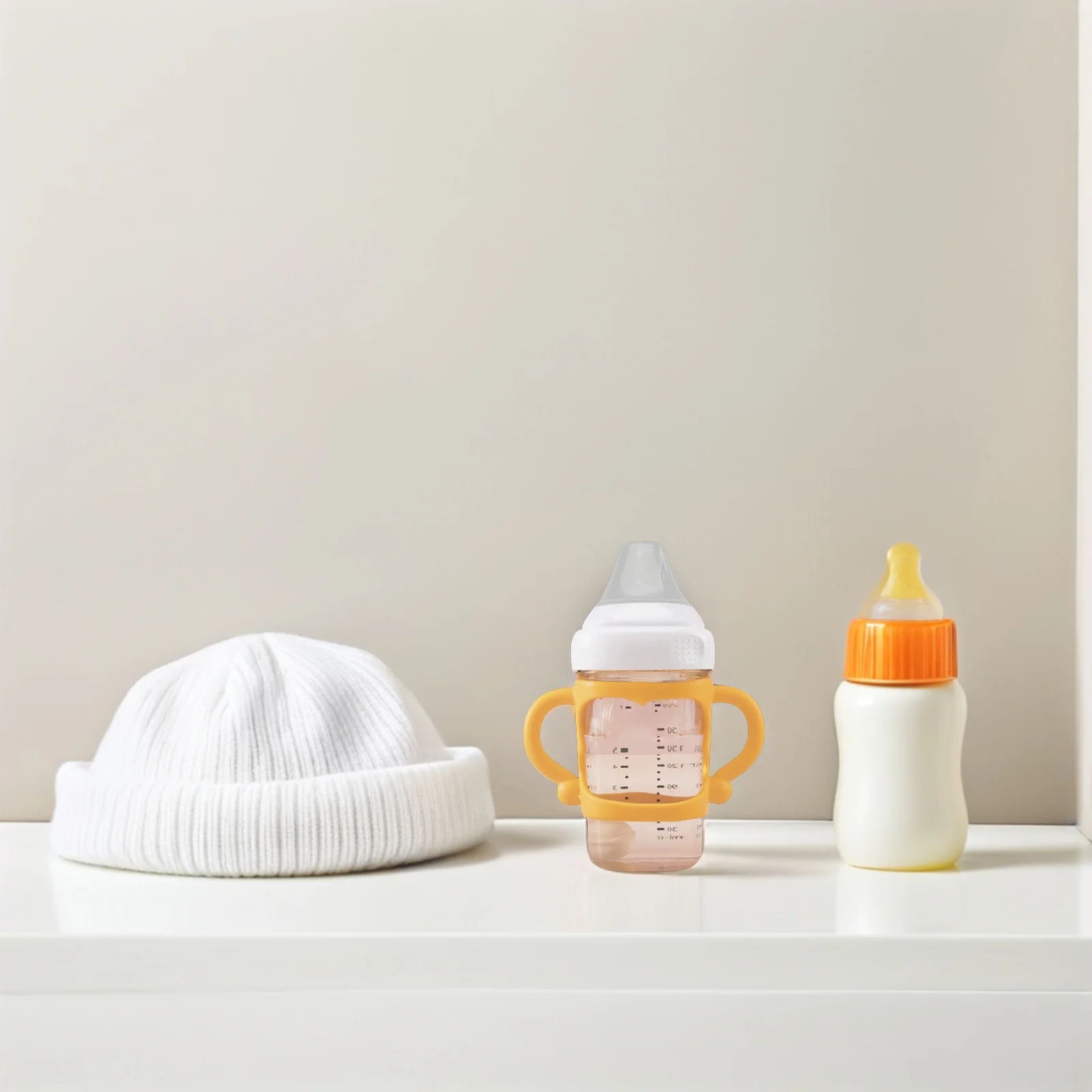 

4Pcs Silicone Baby Bottles Handle Non-Slip Comfortable Grip Ergonomic Protective Sleeve Baby Feeding Bottles Holders Infant