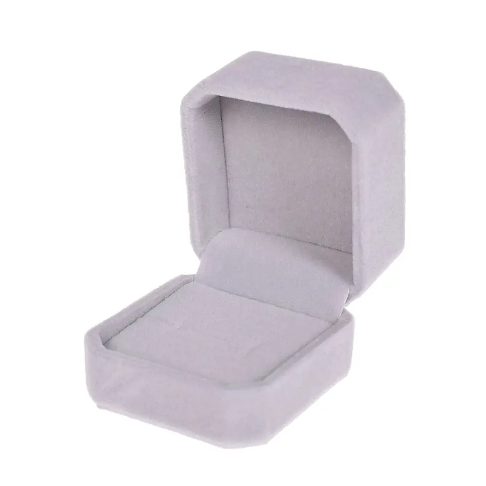 Platz Rot Verlobung Samt Ohrring Ring Box Organizer Für Valentinstag Geschenk Hochzeit Ring Vitrine Schmuck Verpackung Großhandel