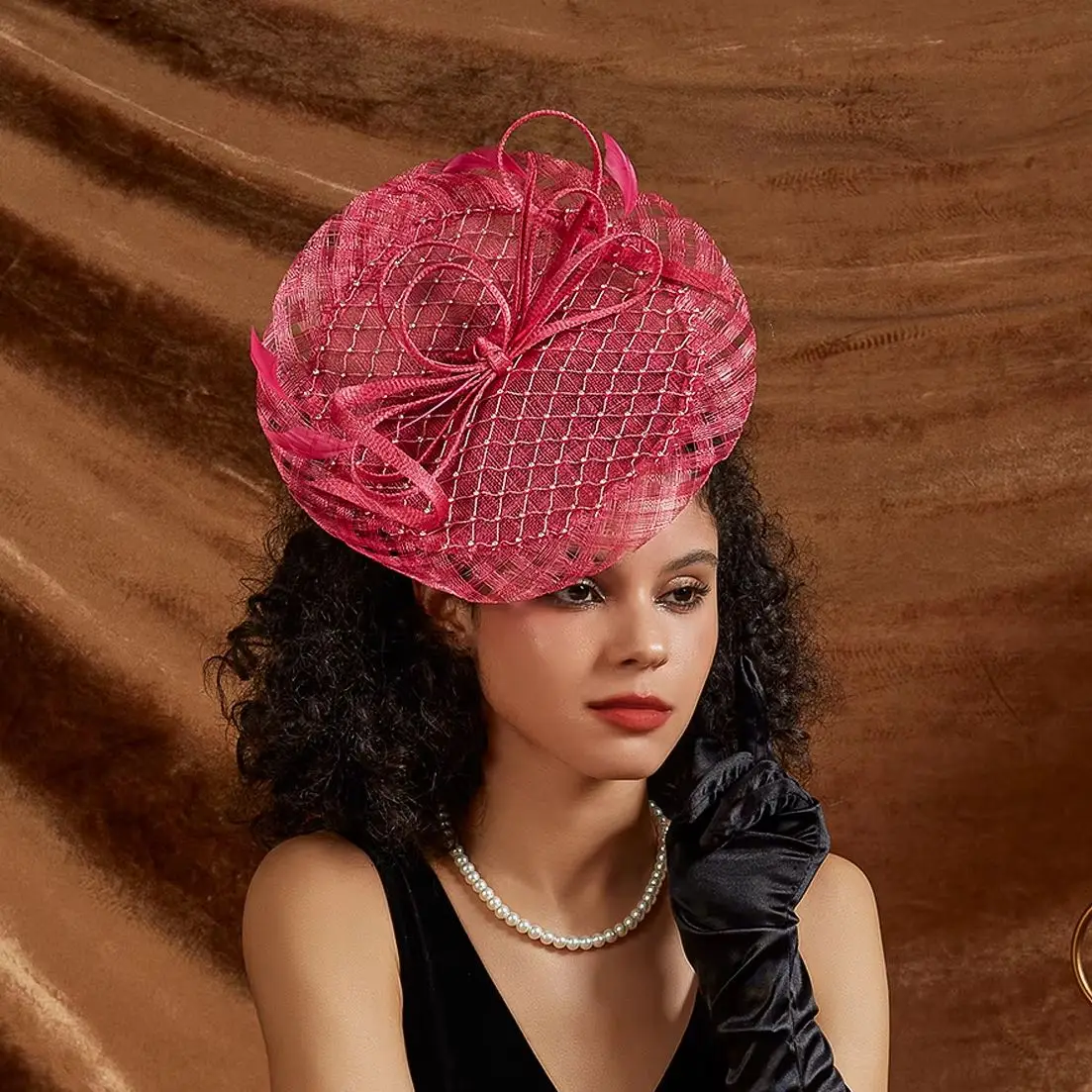 

Новая женская Вуалетка с бантом, церковная шляпа Кентукки, Дерби, шляпа для свадебной роскошной фотосъемки, женская шляпа для выступлений, коктейлей и чая