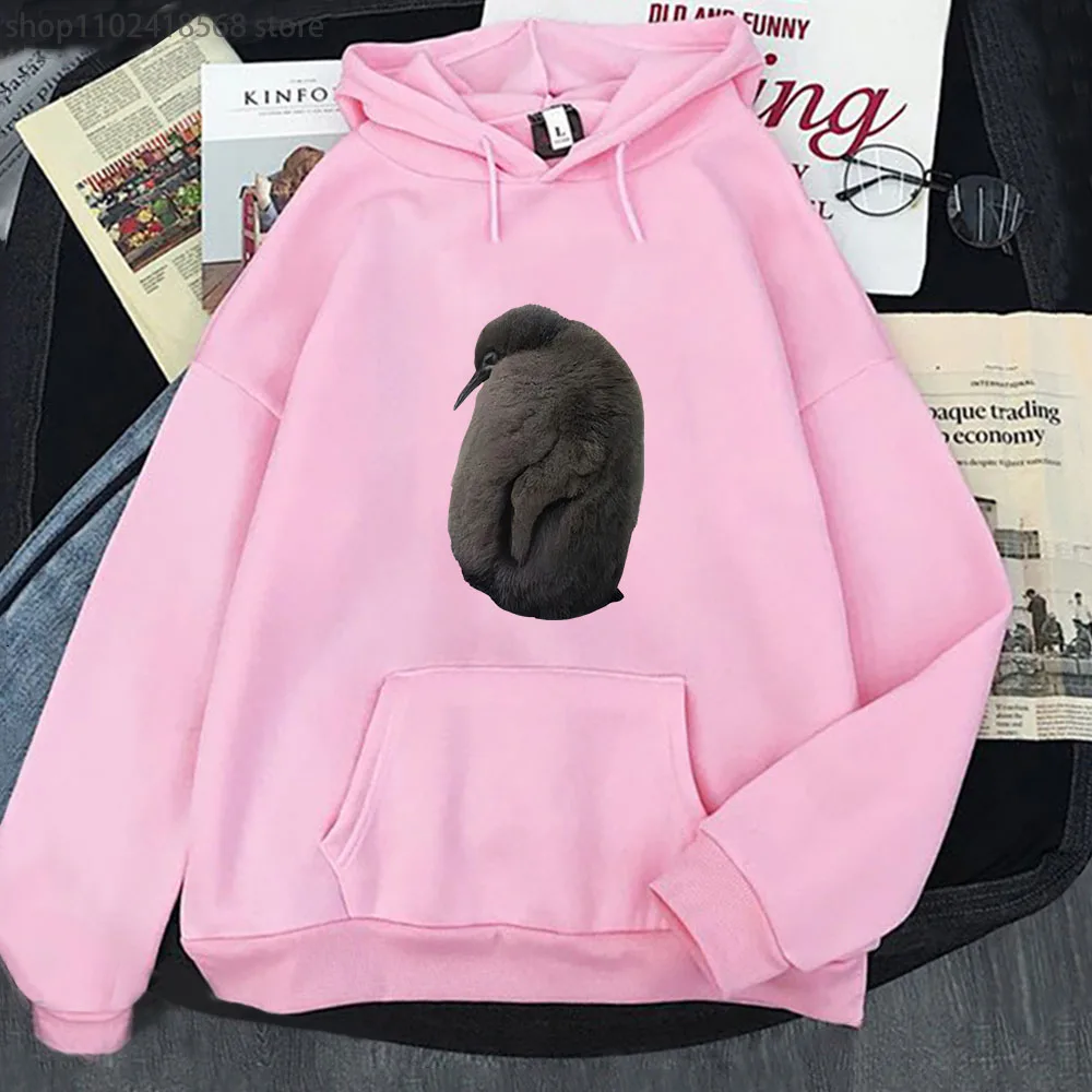 Pesto Penguin Hoodie Cartoon Animal Print Sweatshirt with Hooded Y2k Pullover Women Kawaii Clothes Long Sleeve Streetwear Men