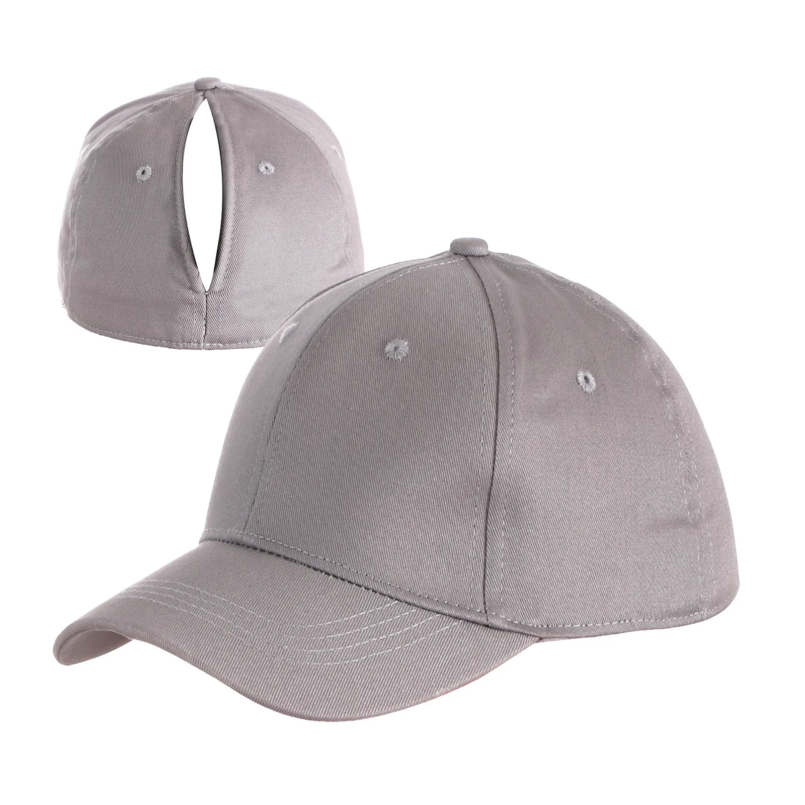 Ponytail Cap Automatic Magnetic Suction  Solid Color Adult Baseball Cap Sports Cap Quick Drying Cap Mz033