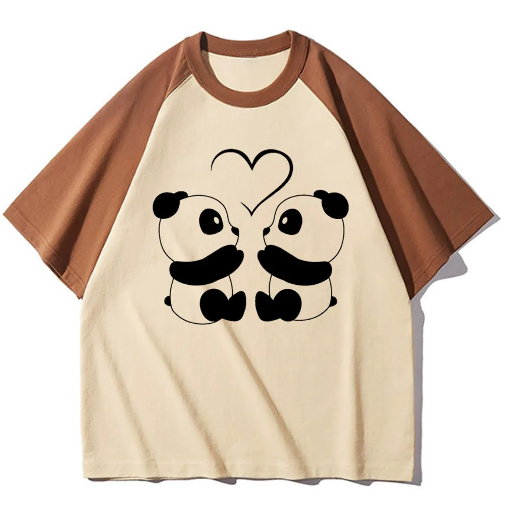 

Panda tshirt women manga stretchy trendy Tee girl graphic clothes