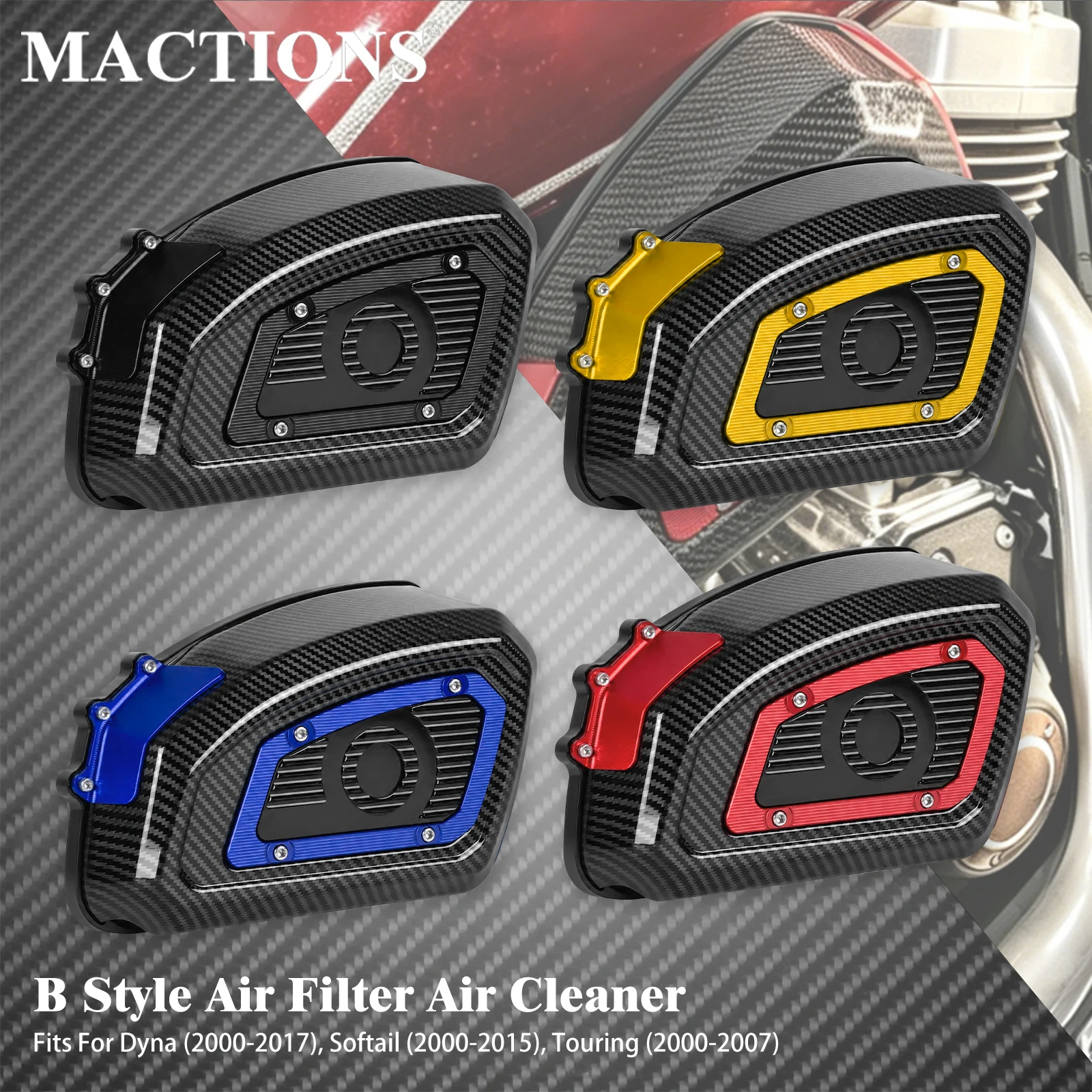 Motorcycle Air Cleaner Filter For Harley Touring Street Electra Glide Sportster XL Softail Low Rider FXBR Dyna Fat Boy FXBB