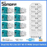 SONOFF DUALR3 Dual Relay Module Wifi DIY MINI Switch Two Way Power Metering 2 Gang/ Way Switch Timing Smart Home eWeLink APP