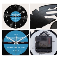 Elegant Counterclockwise Wall Clock 12Inch Quiet Mechanism Vinyls Record Reverse Wall Clock for Bedroom and Living Room D2RD