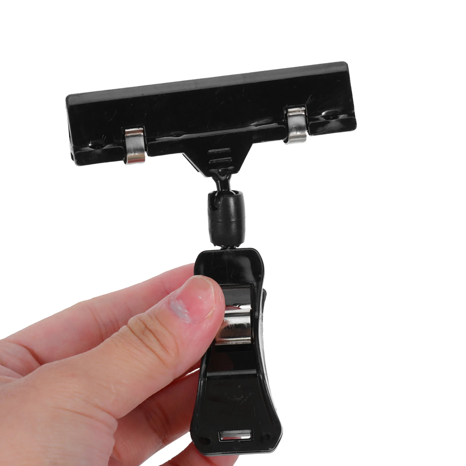 10 قطعة حامل علامة مقاطع لعرض تدوير سعر الرف المشبك مزدوج الوجهين حامل بطاقة بلاستيكية حامل دوار لعرض البيع #2