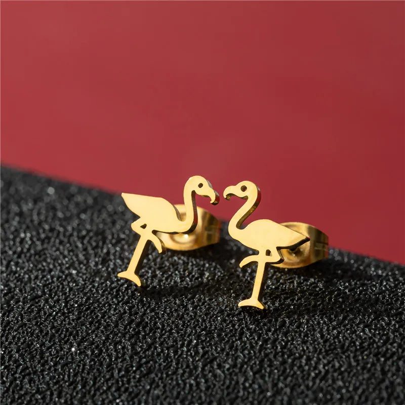 Punk-Spinnennetz-Ohrringe für Frauen, Edelstahl-Musikbrillen-Pinguin-Ohrstecker, Minimalistische Ohrpiercing-Schmuckgeschenke – Detail 2