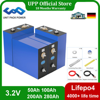 Lifepo4 Battery Cells 3.2V 280Ah 200AH 100AH Grade A DIY 12V 24V 48V iron phosphate Rechargeable Cell For RV Solar Camping