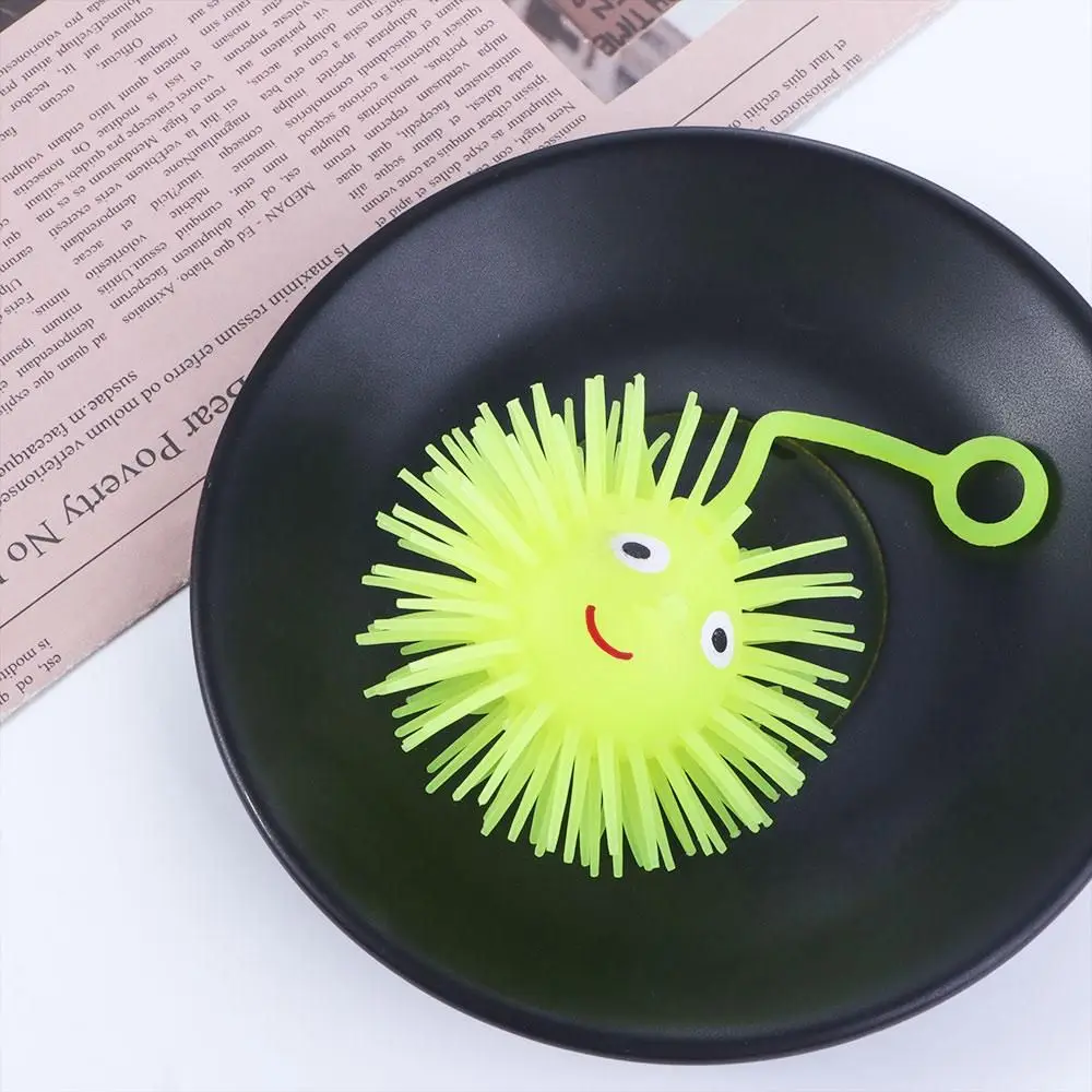 เด็กยืดหยุ่นของเล่นเด็กผู้ใหญ่เด็กของขวัญของเล่นยาง Vent Ball LED Light Up ของเล่นยืดหยุ่นเรืองแสงผมเรืองแสงผมแฟลช Ball