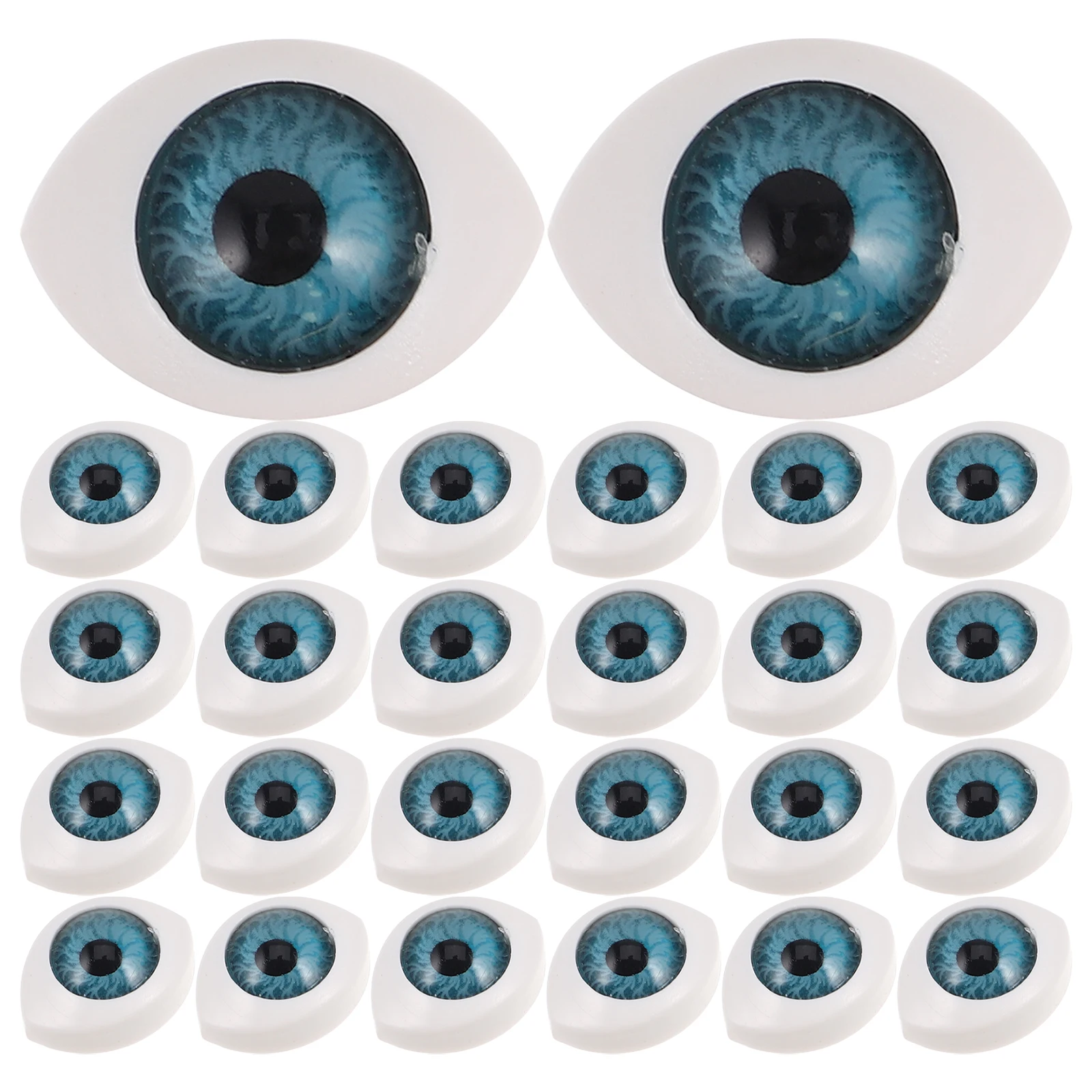 100 قطعة من مقلة العين نصف الكرة خياطة عيون بيضاوية وهمية للحرف اليدوية لعبة خلفية ذاتية الصنع