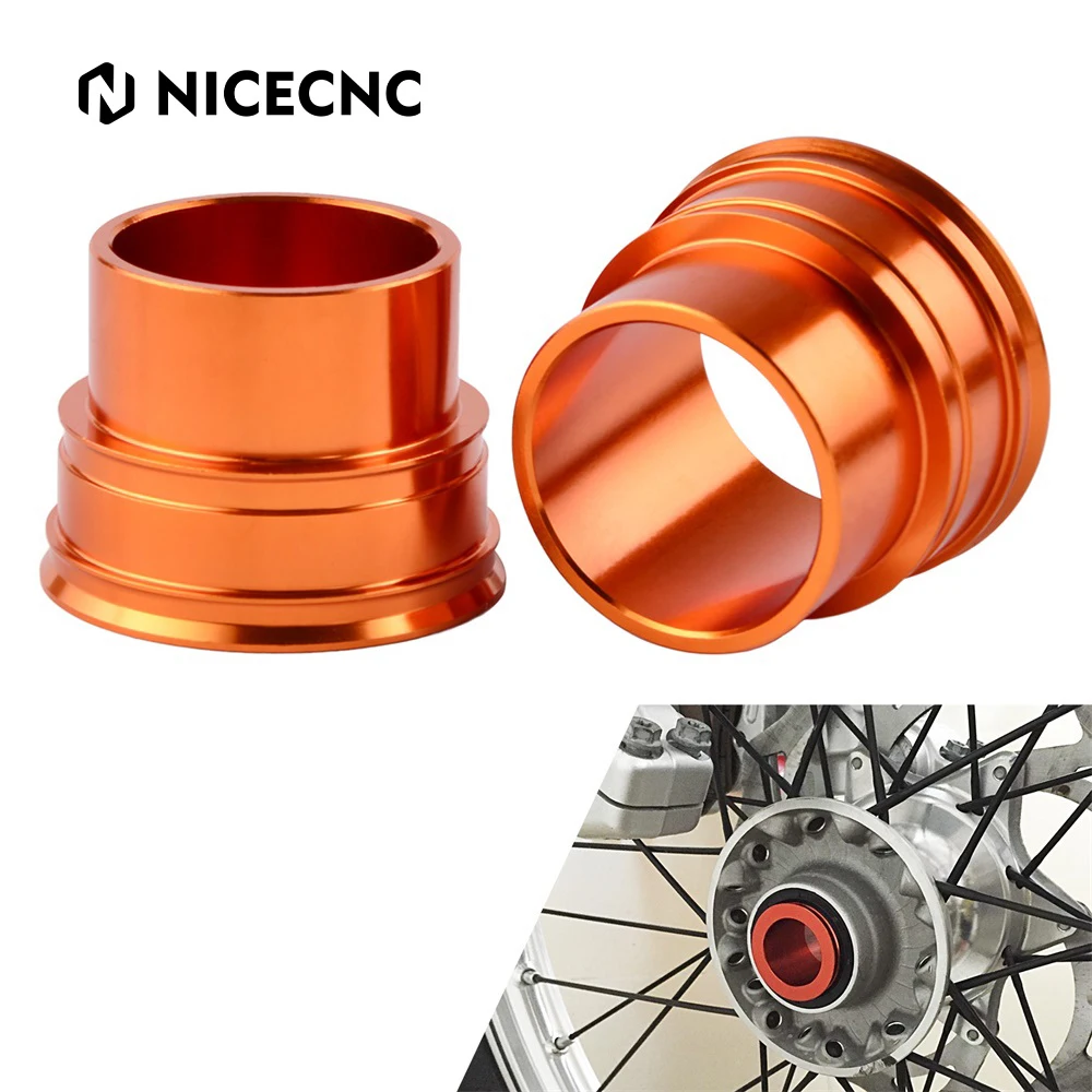 

NICECNC Front Wheel Hub Spacers Collars For KTM 125 250 350 450 525 530 SX SXF XCF EXC EXCF EXCW XCW SMR 690 Duke Enduro 03-2016