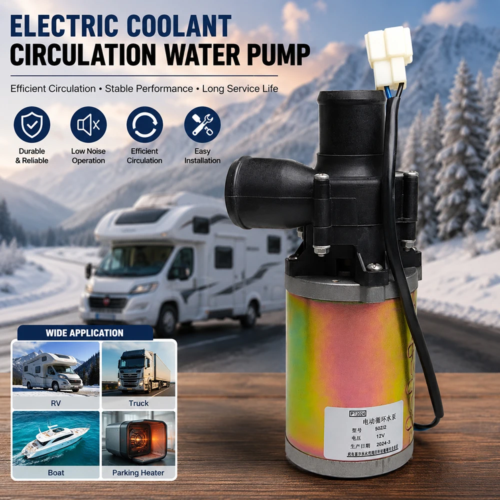 12V 24V Electric Coolant Circulation Water Pump 38mm Auxiliary Water Pump for Parking Heater Car Truck RV - view 2