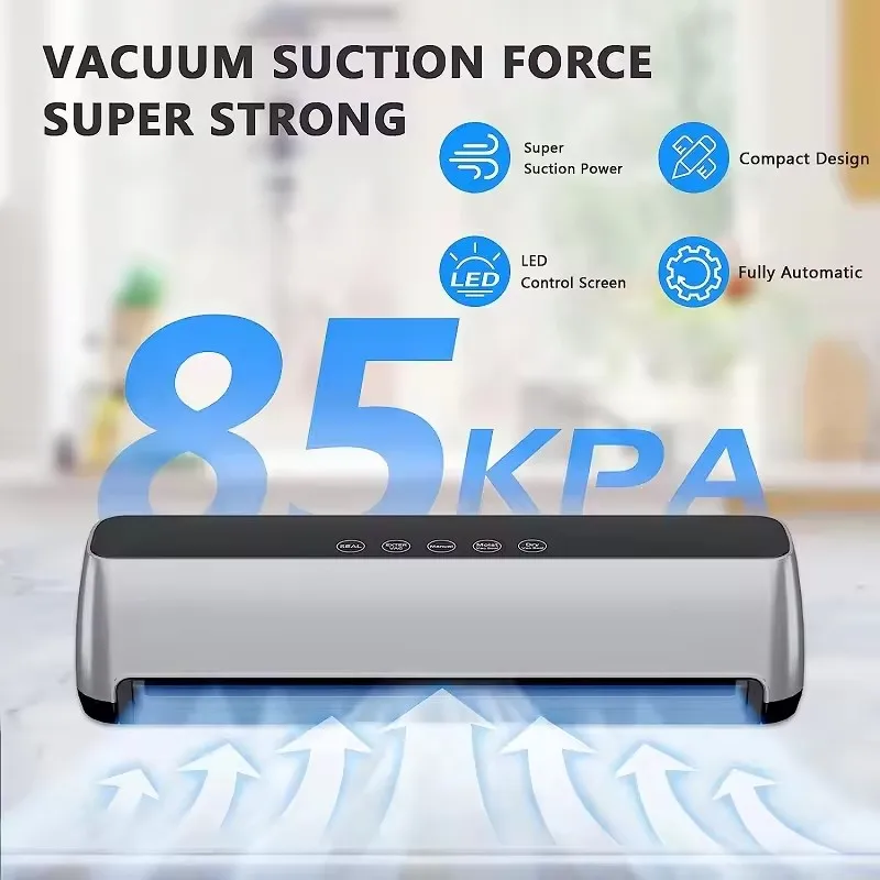 XIAOMI110V/220V Touch Food Vacuum Sealer Wet And Dry Dual-purpose Household Vacuum Packaging Machine With Free 10pcs Vacuum Bags