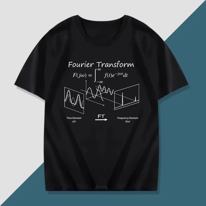 Roupas de verão física, química, matemática euler fourier fórmula impressa camisetas topo versátil camiseta masculina de grandes dimensões