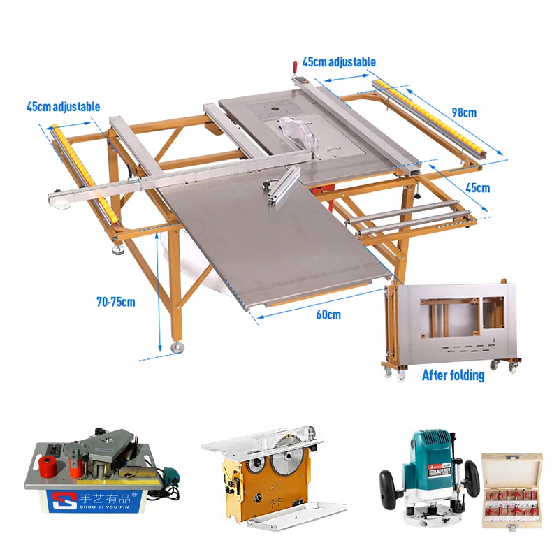 

New Dust-free Cutting Saw Woodworking Workbench Precision Sliding Table Saw Home Decoration Cutting Large Board Special New Mode