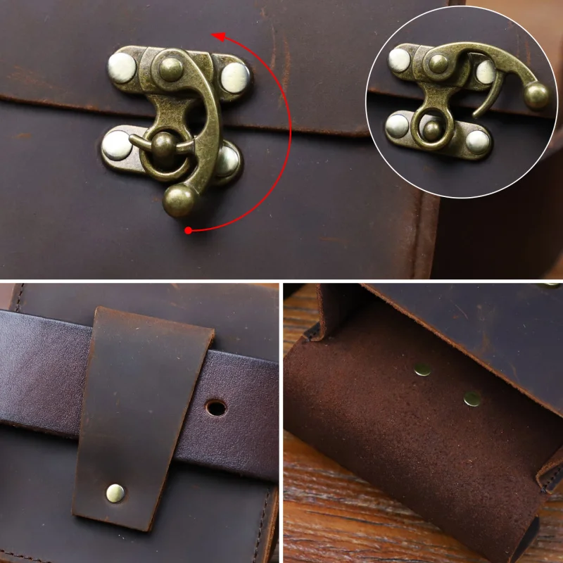 

Vintage Crazy Horse Skin Men'S Waist Pack Men Top Layer Cowhide Travel Wear Belt Waist Bags Male Small Belt Pouch Coin Purse