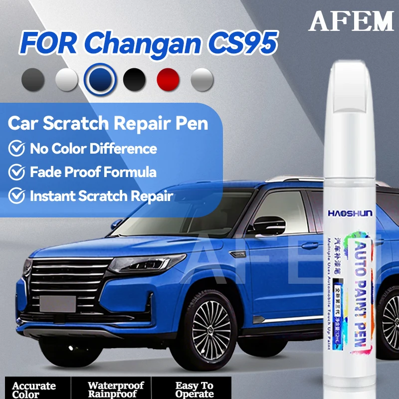 Specialized Automobiles For Changan CS95 Car Paint Repair Pen Touch Up Scratch Remover DIY Auto Accessories Polar White Red Star