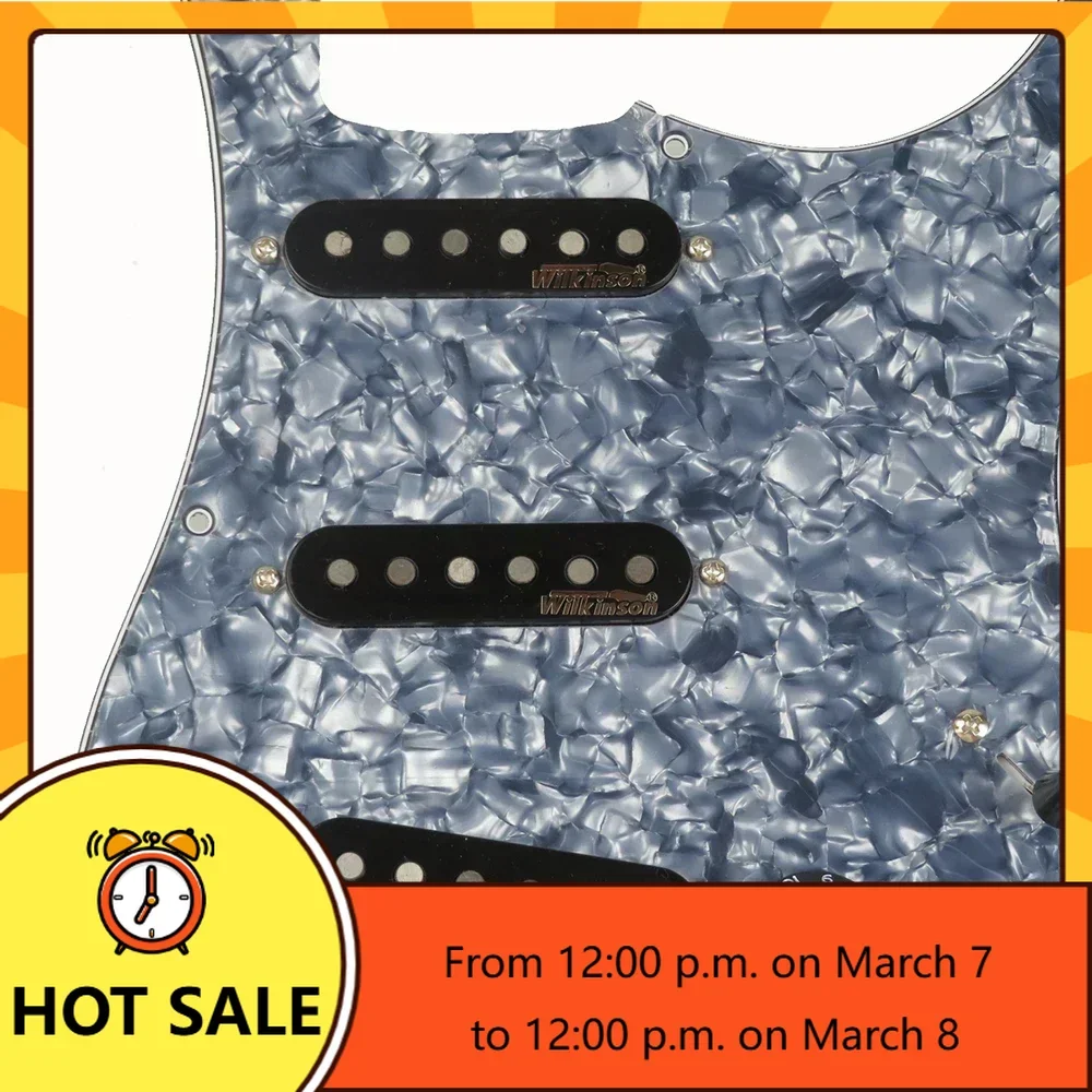 

Q-X- Music Store-7 Voices Prewired Pickguard Harness Guitar Pickup Wilkinson WVS 60's Alnico5 SSS Single Coil Pickup