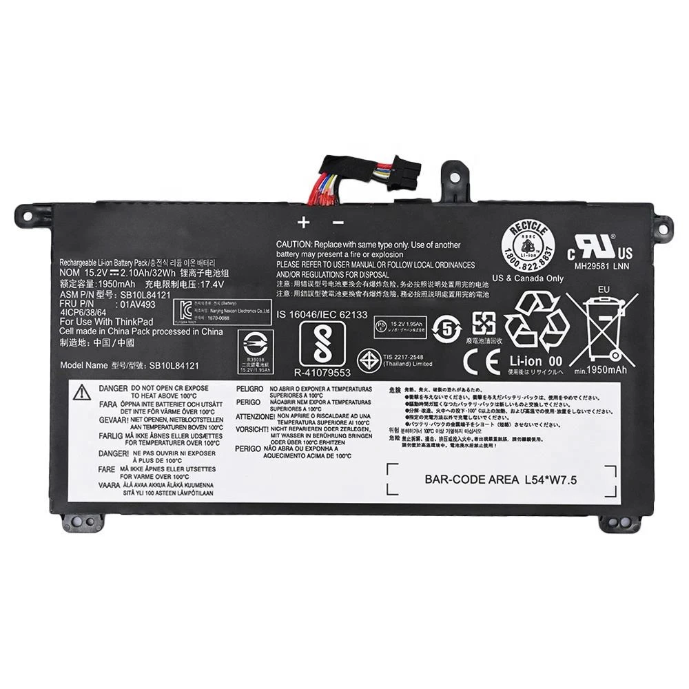 01AV493 Laptop Battery for Lenovo ThinkPad T570 T580 P51s P52s 00UR890 00UR891 etc 15.2V 32Wh