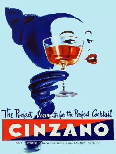 Señal de reproducción de metal publicitaria Vintage Cinzano Vermouth ENVÍO GRATIS