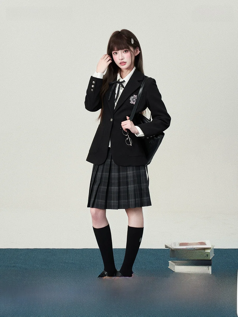 

Оригинальный женский пиджак с одной пуговицей, новинка весенней коллекции, в стиле колледж/школа, для повседневной носки, подходит для поездок на работу/учебу.