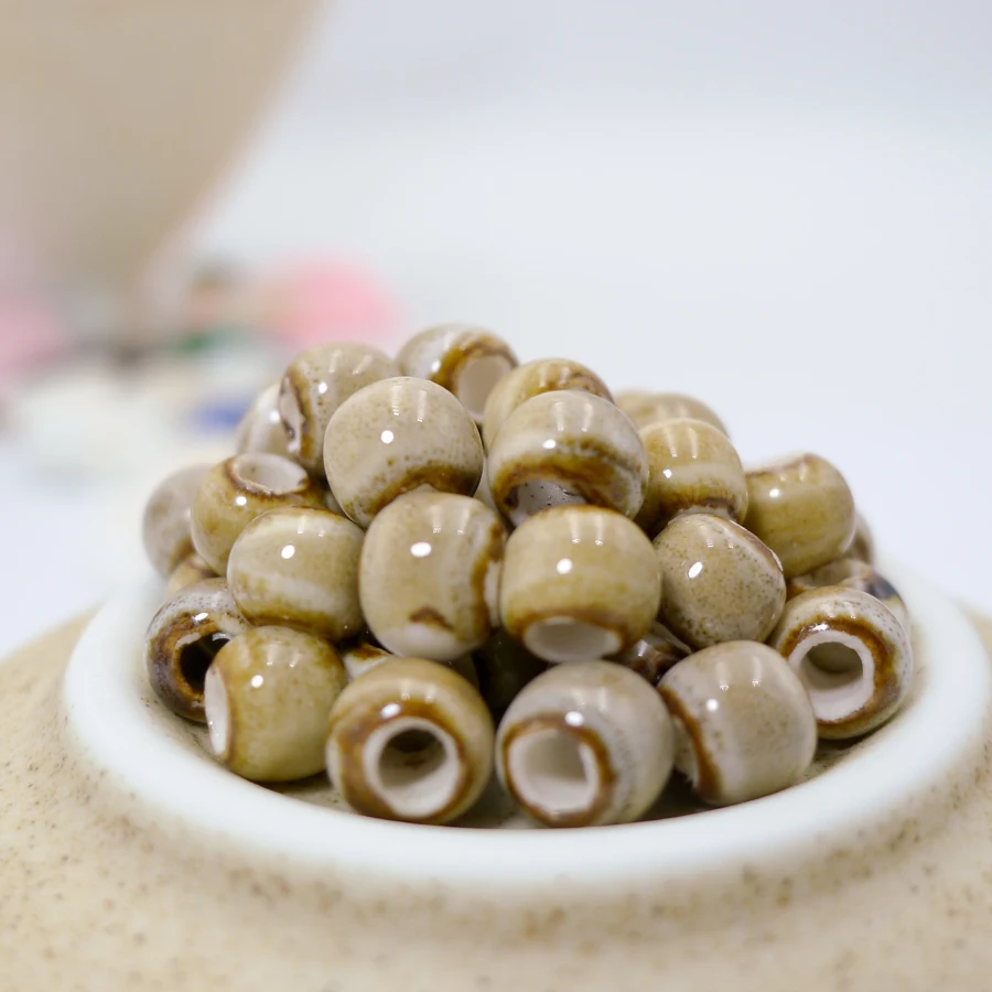6# 100pcs Jingdezhen Ceramic Beads  Not Silicone Wholesale Procelain Bead For Jewelry Making 6mm  Beads #A516B