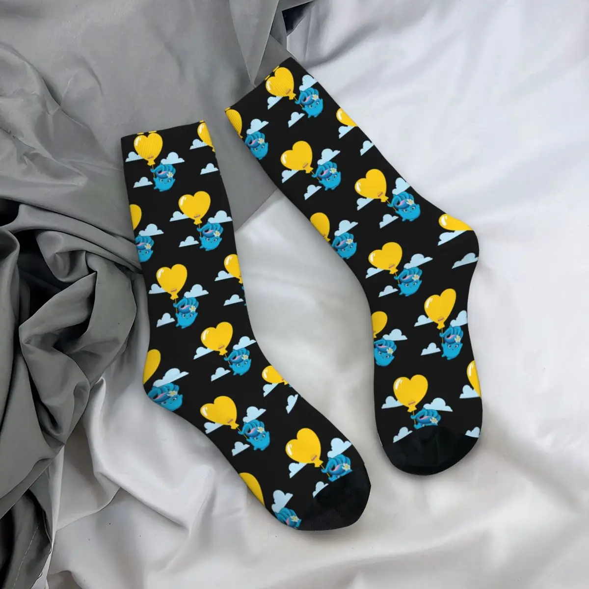 جميع المواسم Sunny Bunnies Socks Harajuku Crew Socks جوارب غير رسمية للرجال والنساء هدايا عيد الميلاد