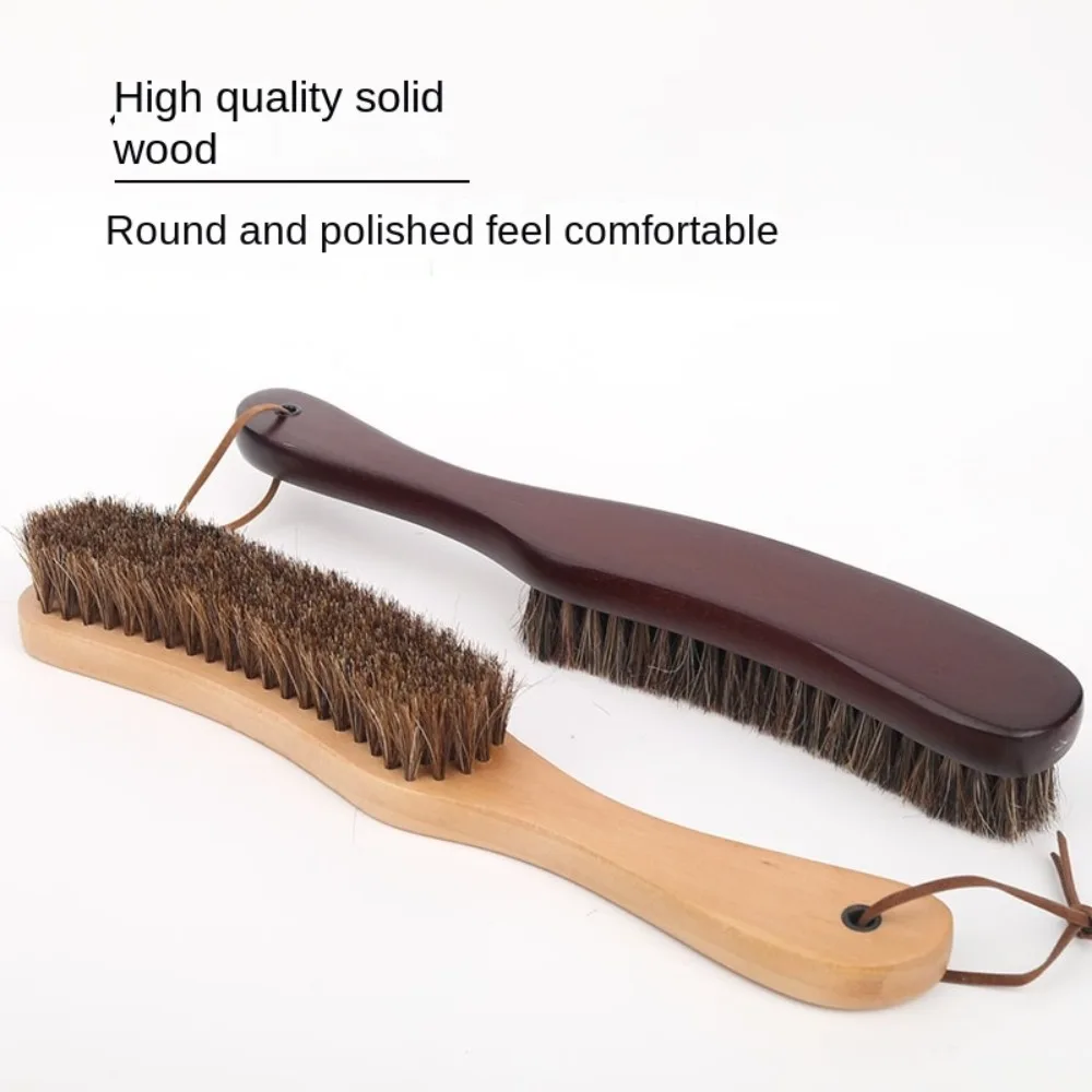 New Wooden Horsehair Brush Cleaning 27.5cm Hat Brush High Quality Bench Brush Portable Home Hand Broom High Quality